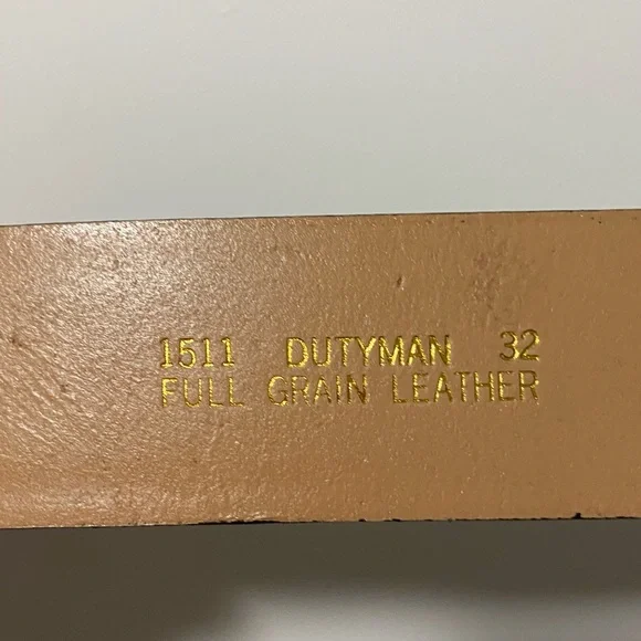 Black leather belt, size 32, brand new - Picture 3 of 4